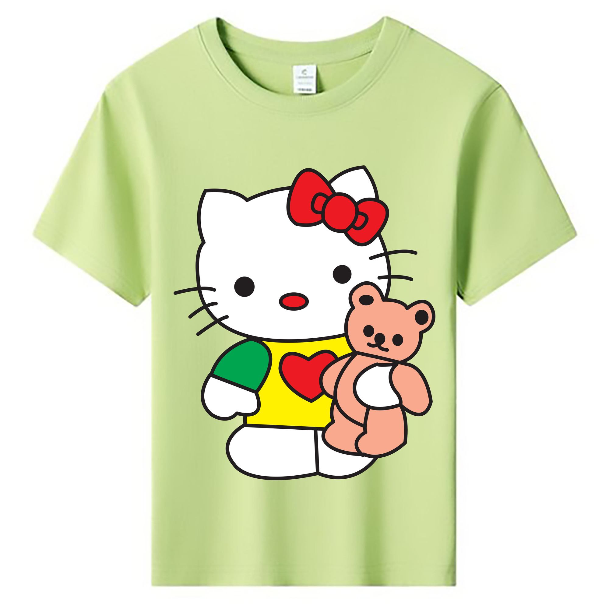 （画像用） Hello Kitty ハローキティ 綿100％キッズTシャツ（フロントプリント）